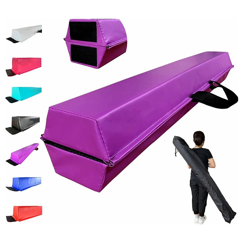 Customized size folding  gym training balance beam 7ft gymnastics folding balance beam