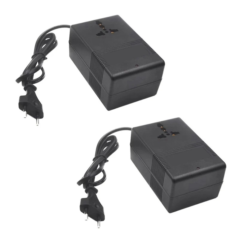 

2X 200W Voltage Converter Transformer Step Down 220V To 110V AC Step Down Travel Voltage Transformer Converter EU Plug