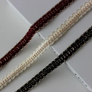 Klassische Tweed -Metallkettenverkleidung, Trimmweichklebeband, handgefertigtes Nähzubehör, 18 mm, 1yard 12 Hauptverkauf Tweed Ribbon - №9