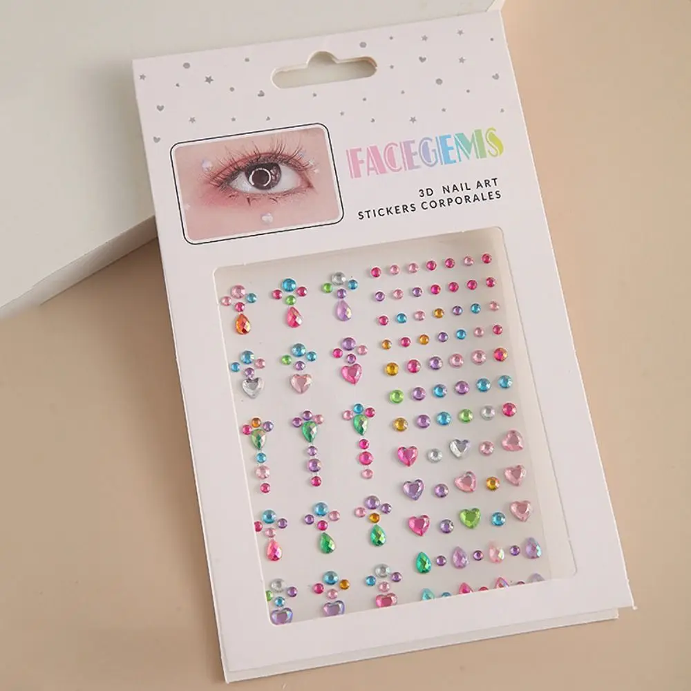 Tattoo Gezicht Juwelen Stickers Gezicht Strass Stickers Lichaam Gekleurde Diamanten Gezicht Tattoo Stickers Eyeliner Diamanten