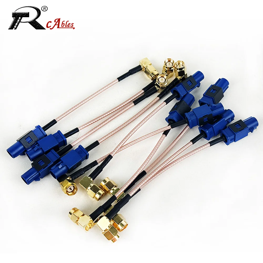 15CM 20CM 30CM RG316 Cable Pigtail Jumper Fakra C Male Plug to SMA Male GPS Antenna Fakra Extension Cable for VW Seat Benz Ford