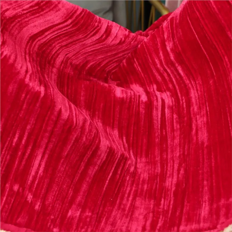 

Silk fabric creased velvet cheongsam women's clothing accessories