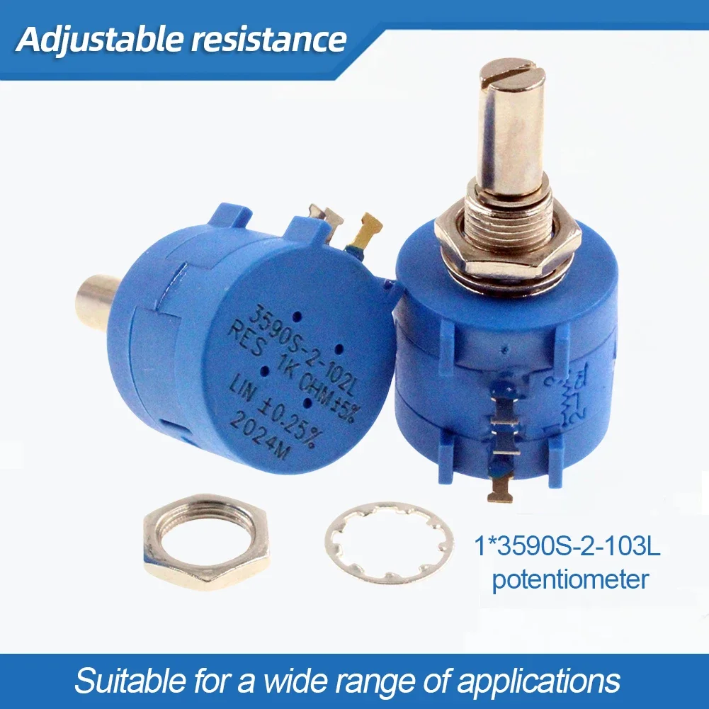 1/5/10PCS 3590S-2-103L 103 102 104 503 3590S 10K 1K 100K 50K 옴 정밀 멀티 턴 전위차계 10 링 가변 저항기