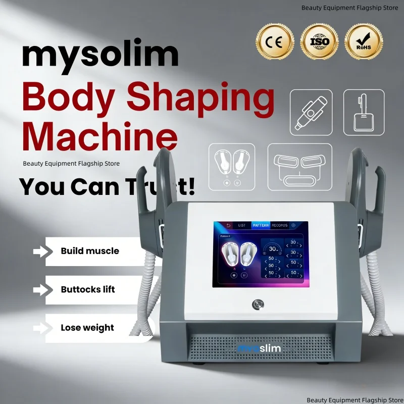 

Professional Ems Ultra Pro RF Body Sculpt Shape Zero Myoslim Hiemt Neo Muscle Stimulator 4 Handle Machine for Salon
