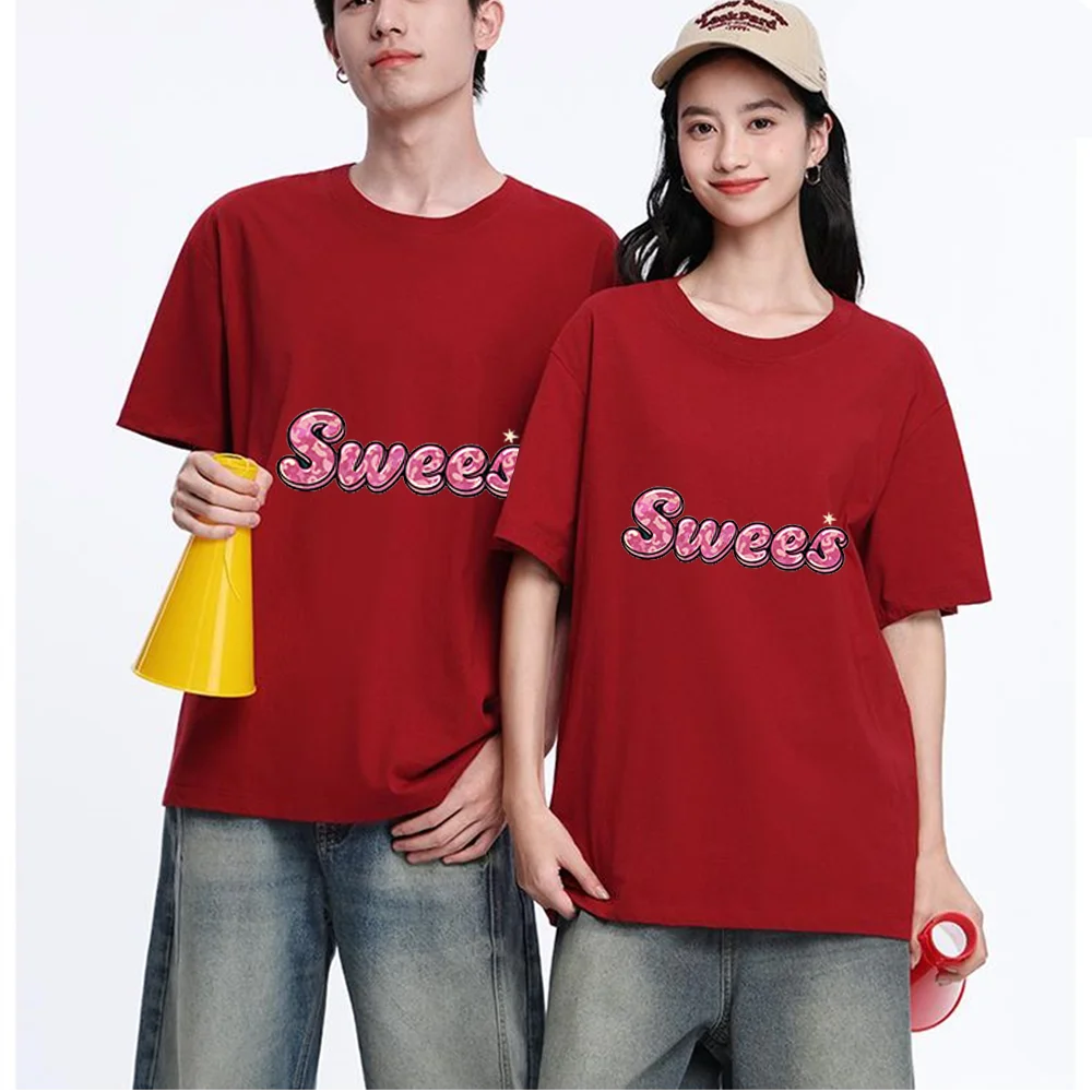 Sweets Pink Camouflage Printed T Shirt Breathable Fabric S-XXL Personalized Custom Casual Short Sleeve Tee Aesthetic Graphic Top