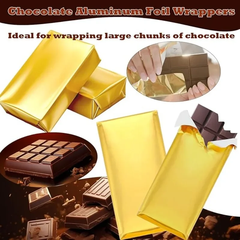 

Dubai Chocolate Candy Bar Silicone Molds Wrappers Packaging Paper For Dessert Chocolate Mold Bar Kit Aluminum Foil Tin Food