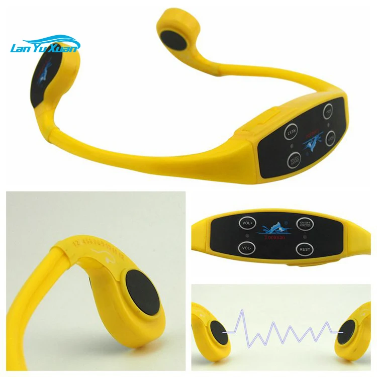

200m USB Charging Earphone Swimming Pool Teaching Waterproof Swimmer Receiver Long Range FM Wireless Bone Conduction Headphone