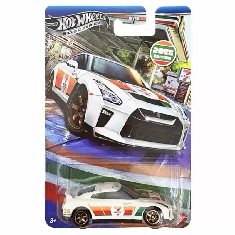 Original Hot Wheels 1:64 2017 Nissan GT-R R35 7-Eleven Co-branded Diecast Car Model 7-ELEVEN Limited Edition Blister Packs Gifts