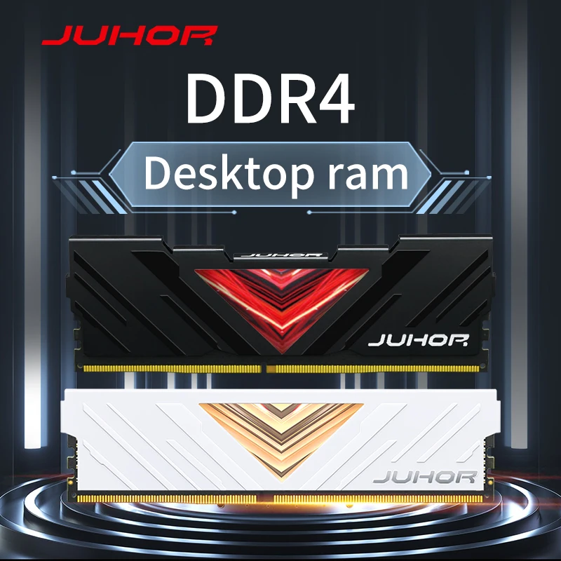 JUHOR Desktop Memoria Rams DDR4 8GB 16GB 32GB 2666MHz 3200MHz 3600MHz Ram  DIMM Gaming Dual Channel Memory Ram