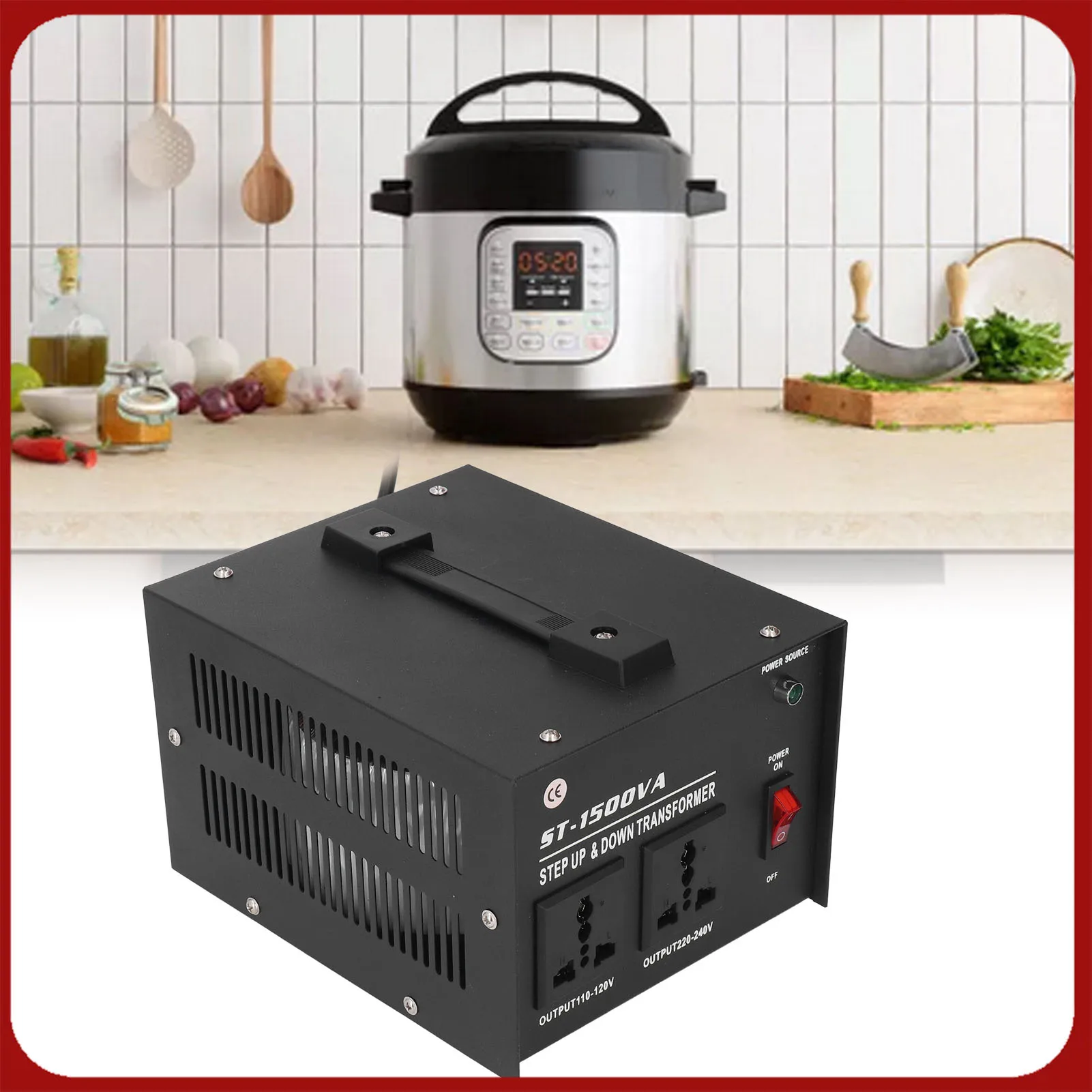 

Силовой трансформатор Преобразователь напряжения Трансформатор напряжения Повышающий преобразователь 1500 Вт Регулируемый 110 В‐120 В 220 В‐240 В В переменного тока Вход