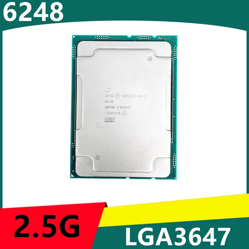 Xeon 6248 CPU SRF90 2.5GHz 20-Core 40-Thread 27.5MB 150W LGA3647