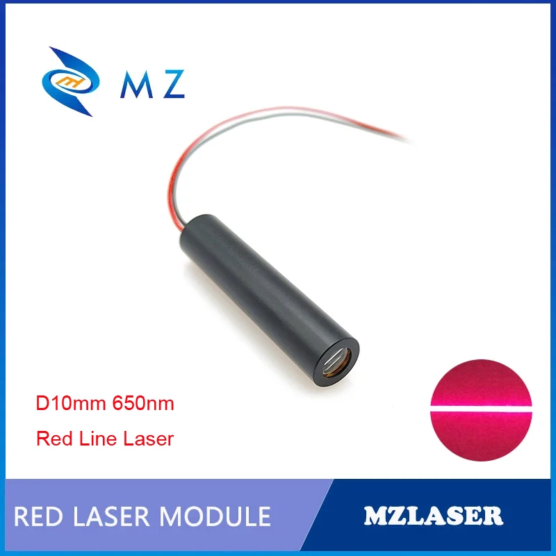 Red Line Laser Diode Module Hot Selling Compact Mini D10mm 650nm 10mW 12V  Industrial Grade Red Line Laser APC Drive Type