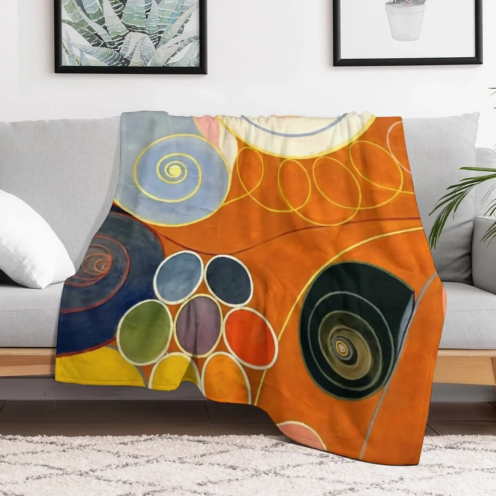 Hilma af Klint The Ten Largest, No. 03, Youth, Group IV Throw Blanket Compact Warm Blanket for Car Road Trip