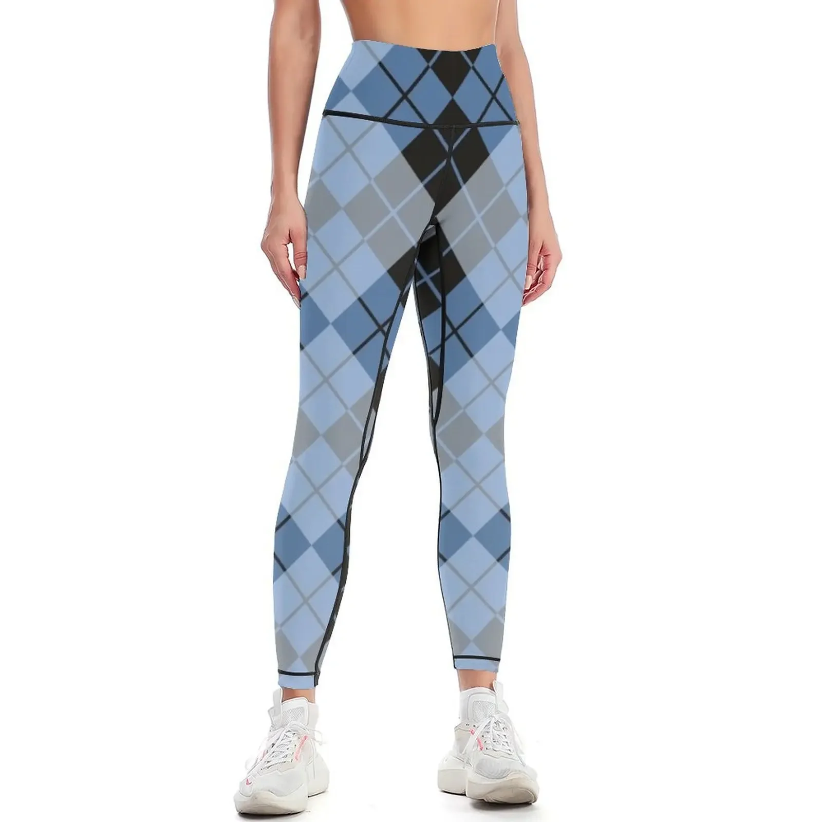 

Blue Argyle Leggings fitness set gym Sportswear woman gym Womens Leggings