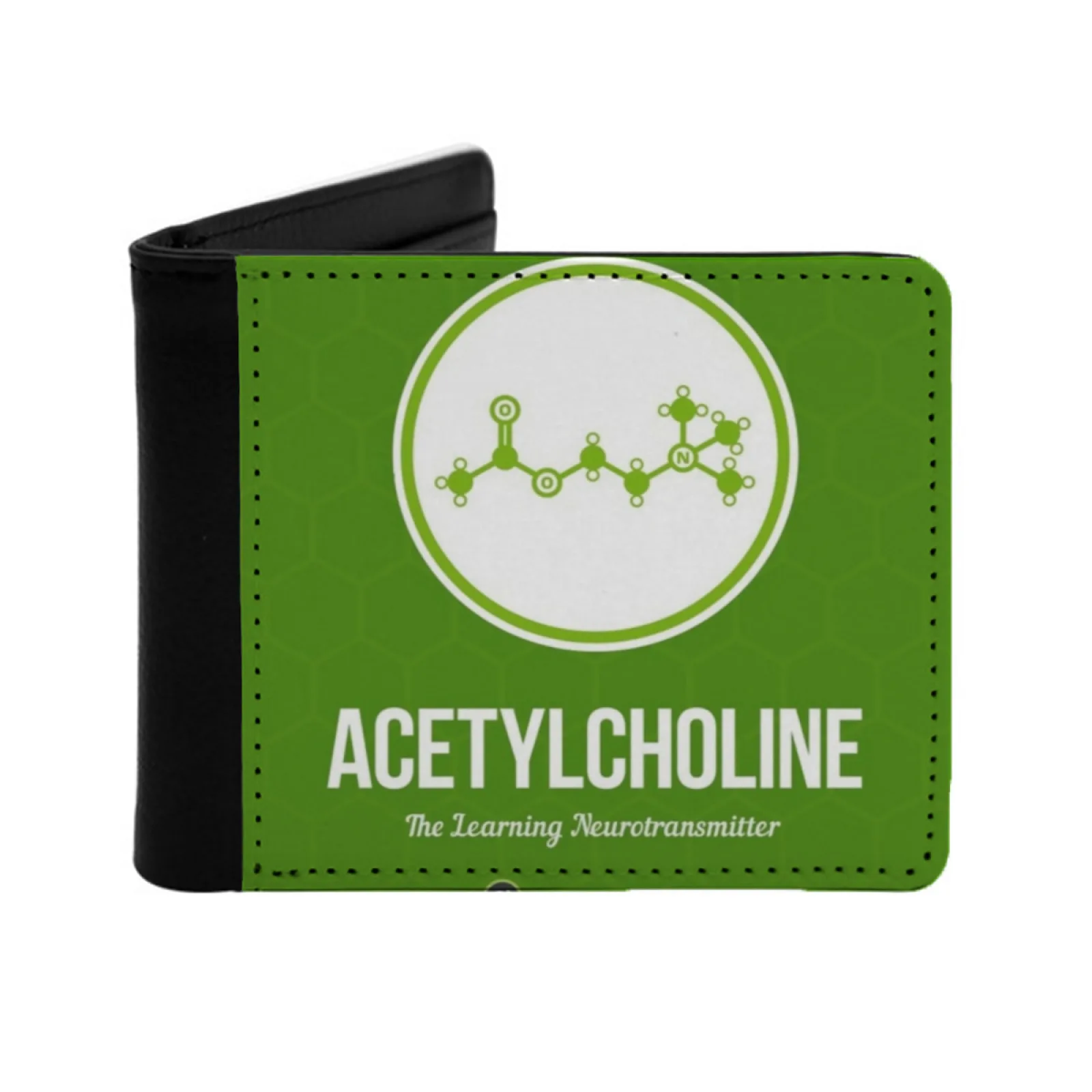 

Neurotransmitter Series : Acetylcholine Short Men's Wallet Multifunction Purse Male Pu Leather Wallet Neurotransmitter Science