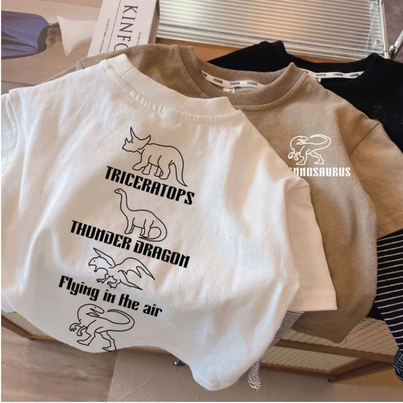 Kids Dino Print Layered Sweatshirt 6