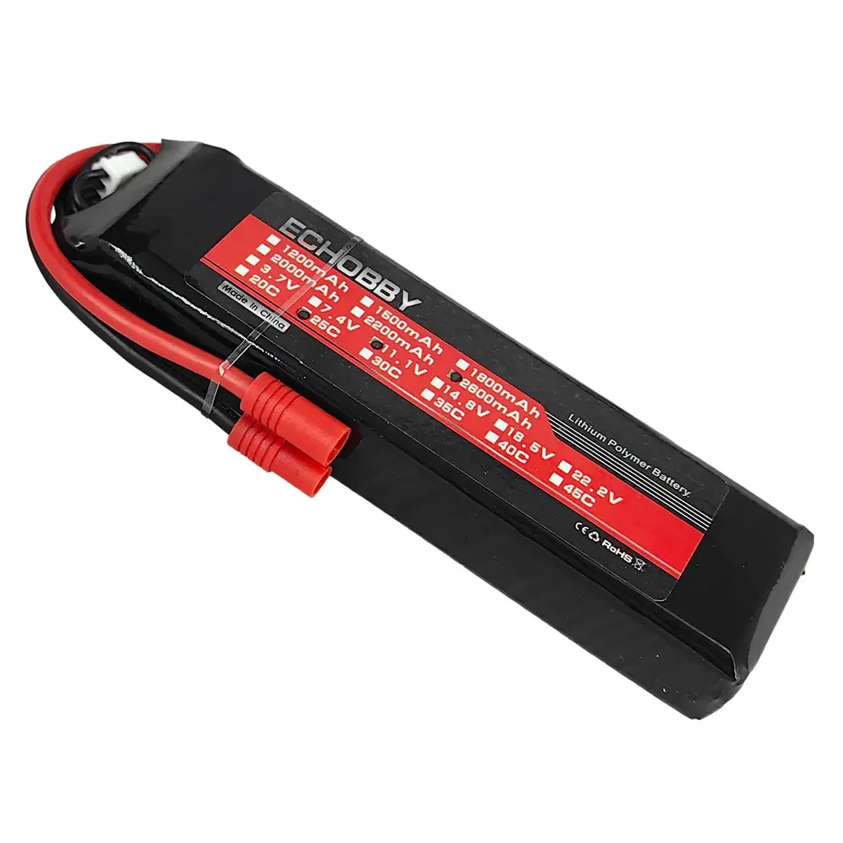 11.1V 3S 2600mAh 25C LiPo Battery 3.5mm banana plug for RC airplane helicopter Quad Copter FPV Drone