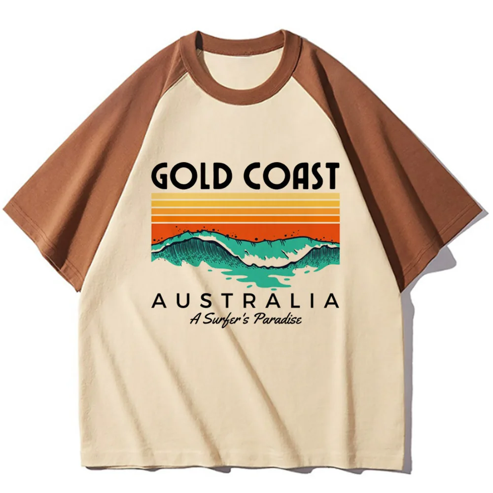 Australia t shirt female Breathable Trendy University Pastel Colorful streetwear shirt Punk graphic streetwear Pastel 80s