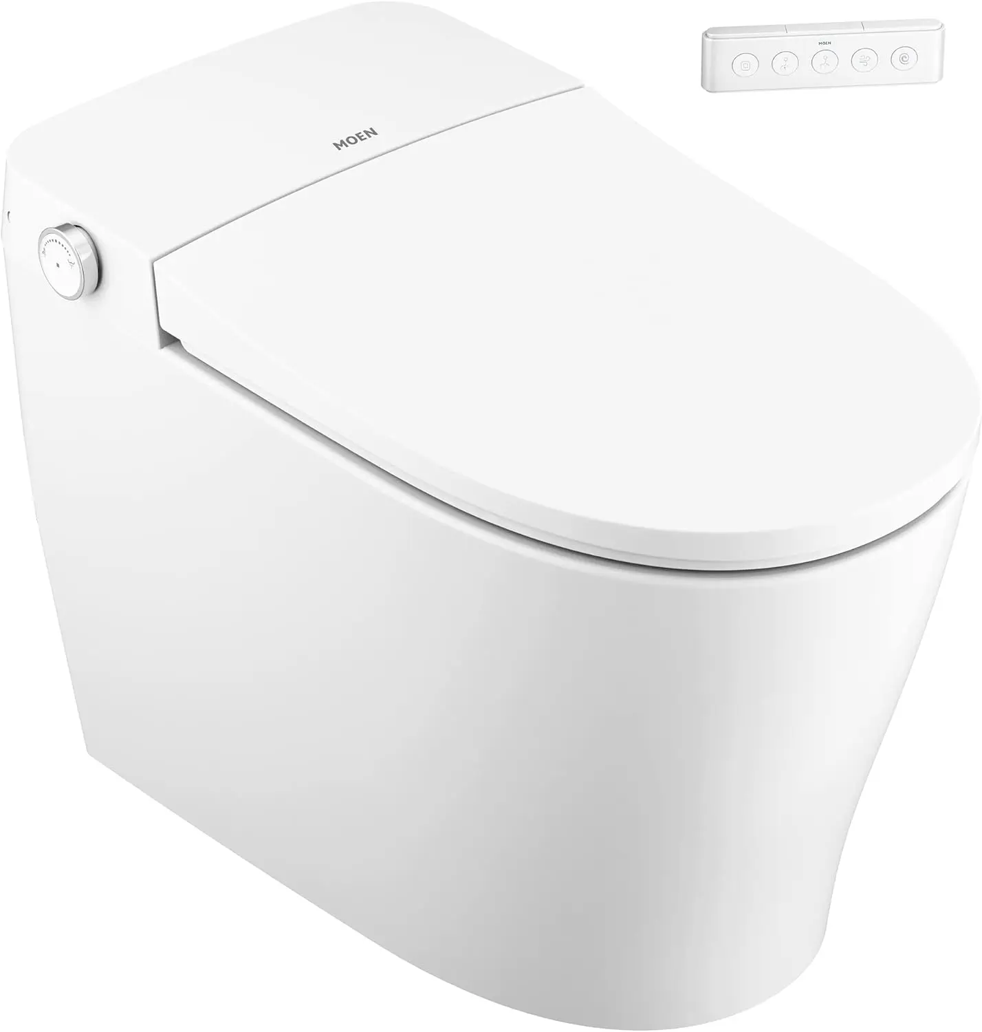 Moen Et900 2-Series Tankless Bidet One Piece Elongated Bidet Toilet With Remote, Auto Flush, And Warm Air Dryer, And