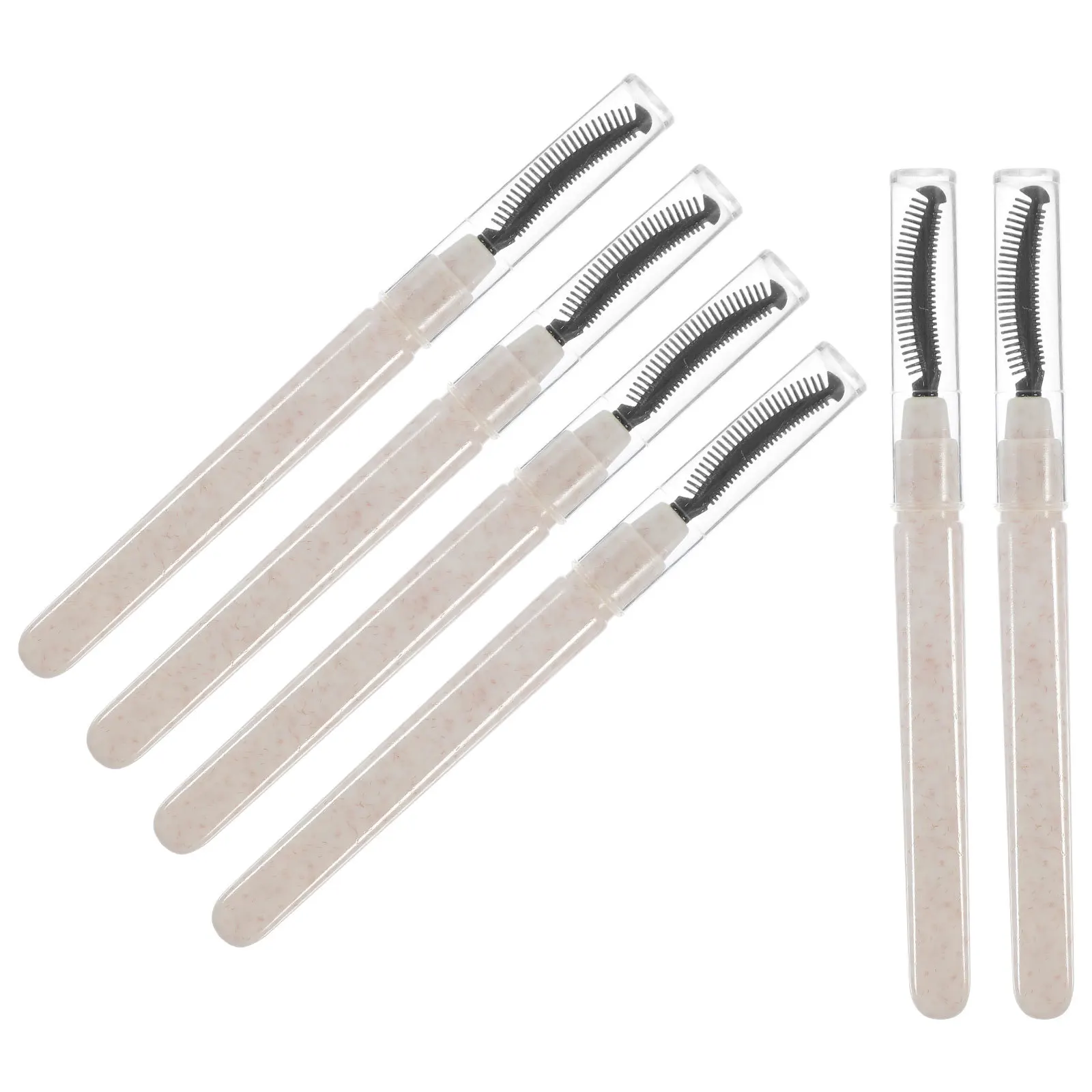 6Pcs Eyelash Brush Micro Lash Silicone Mascara Wands Reusable Lash Separators Lightweight Compact Makeup Tools for Eyebrows