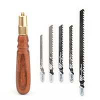 Woodworking Hand Saw Rosewood Handle High Carbon Steel Blades Brass Collet Interchangeable Blades Fine/Coarse Teeth for Precise