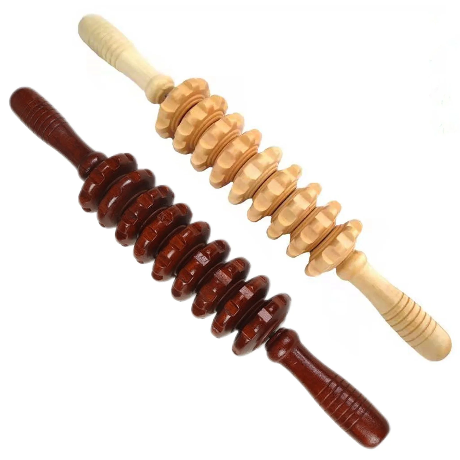 

Wood Therapy Massage Tools Wood Massage Stick With An-Ti Slip Handle Straight Body Massager For Leg Back Stomach Waist Thighs