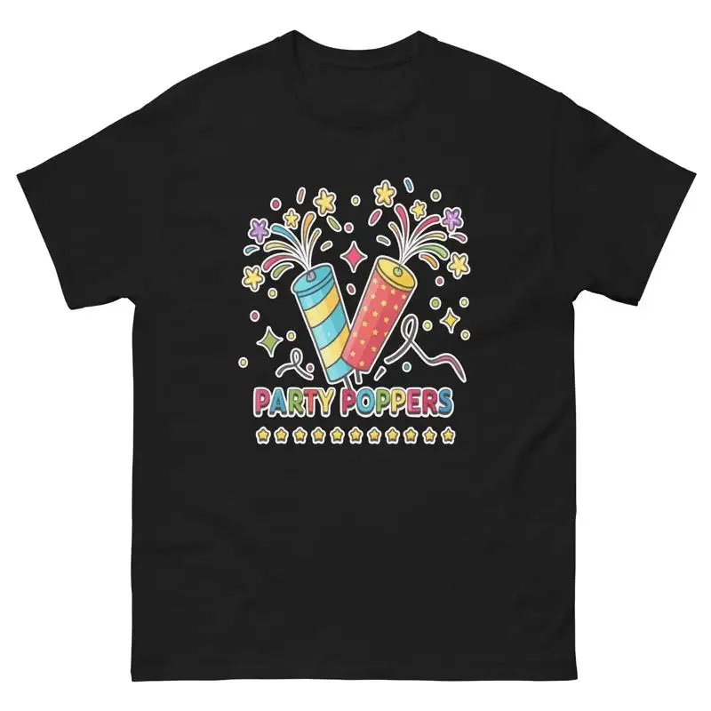 Party Poppers Supplies Items Birthday Event T Shirt