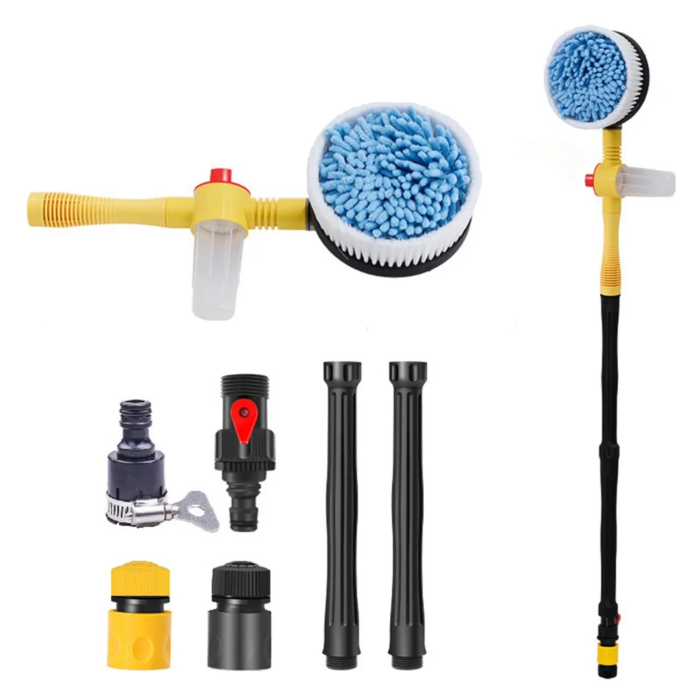 Automatic Rotating Car Wash Brush Kit 360° Rotating Functionality High Pressure Washer Mop Automatic Rotating Car Wash Brush Kit