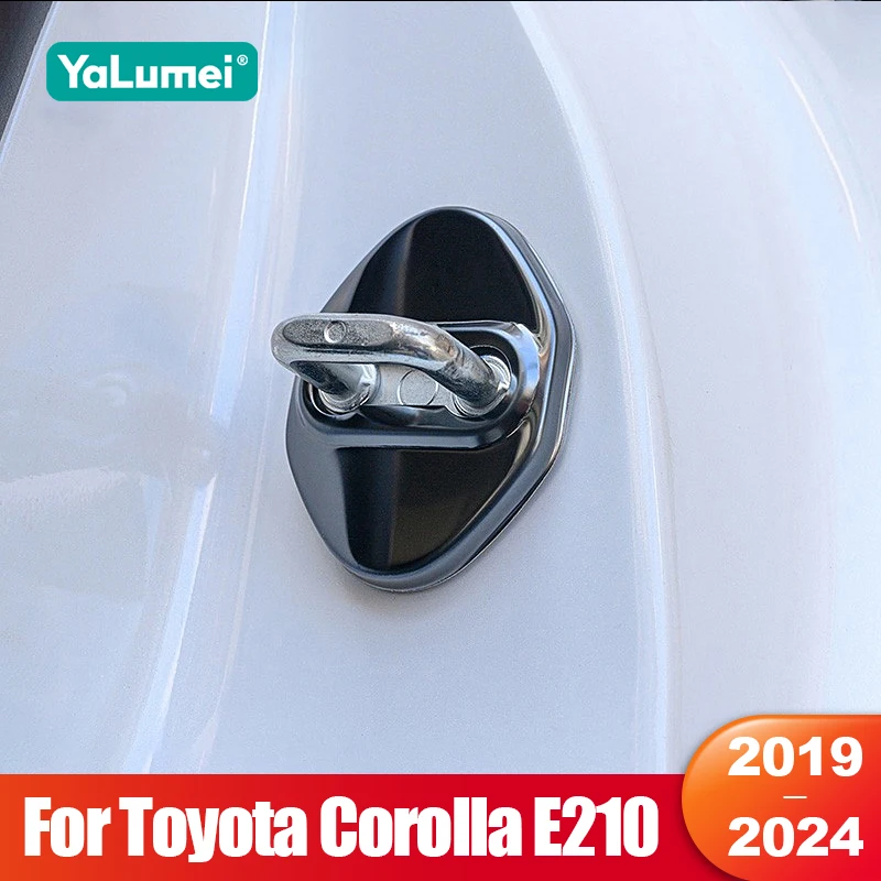 For Toyota Corolla E210 2019 2020 2021 2022 2023 2024 Hybrid Car Door Lock Buckle Trim Cover Protective Rust Sticker Accessories