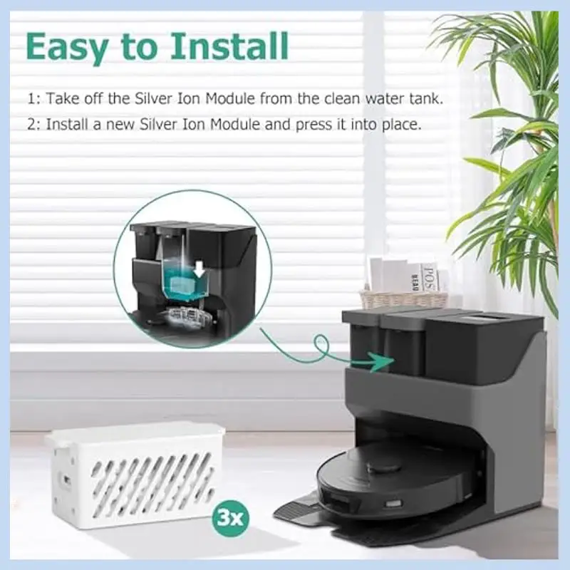 EAS-3 шт., сменный серебряный модуль для Roborock S7 Maxv Ultra/S7 Pro Ultra/S8/S8 Pro Ultra/S8 +/S8 Plus, замена вакуума Pa