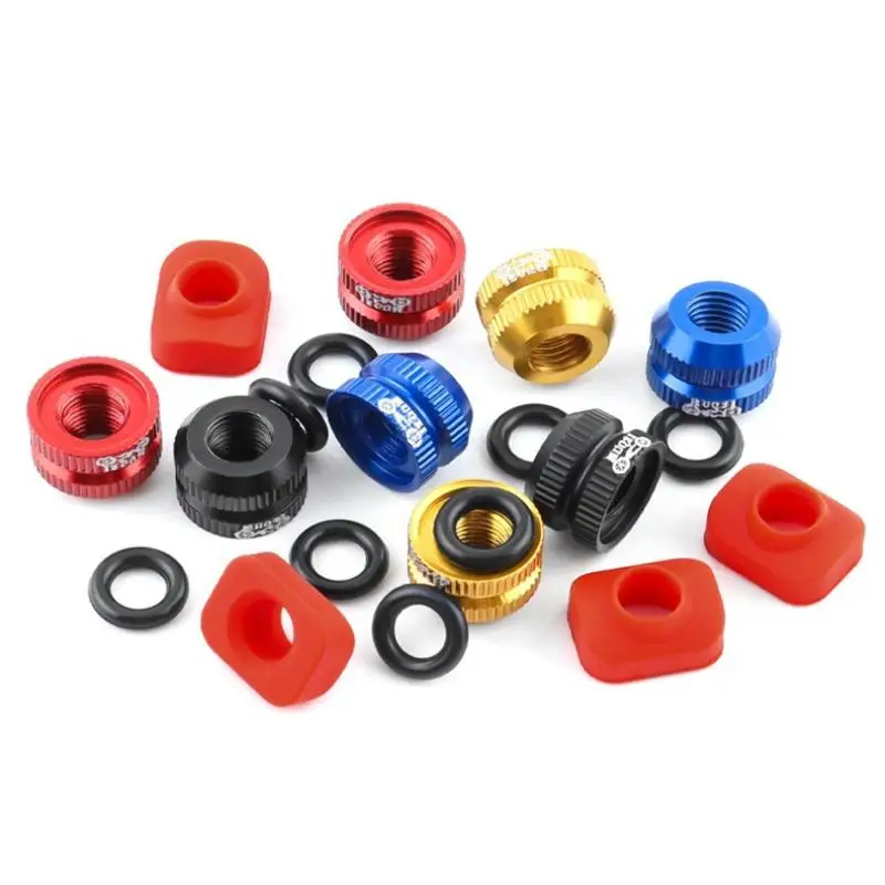 1 Pair Ultralight Aluminum Presta Valve Nuts For Road Bike Tubeless Rims – Includes Fixed Washer