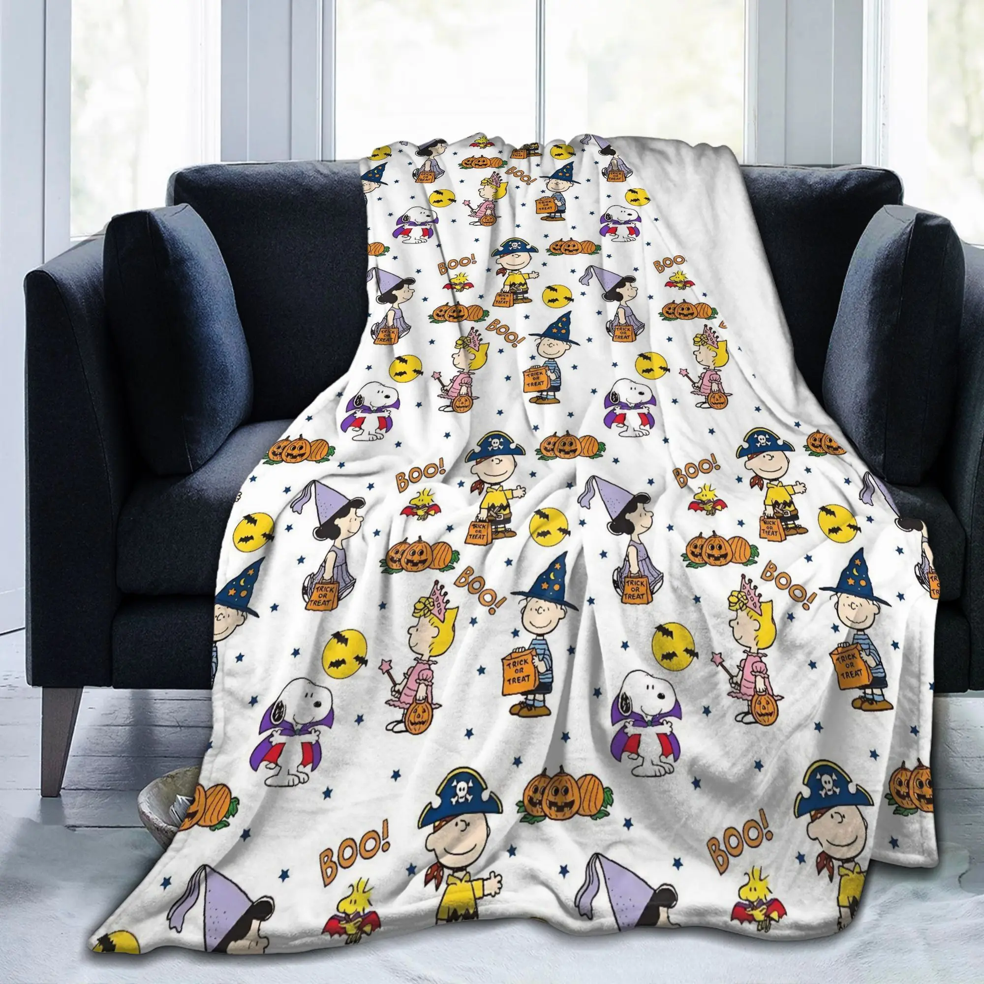 Плед на Хэллоуин с Снупи из ко – обзор и цена Home Textiles Blanket