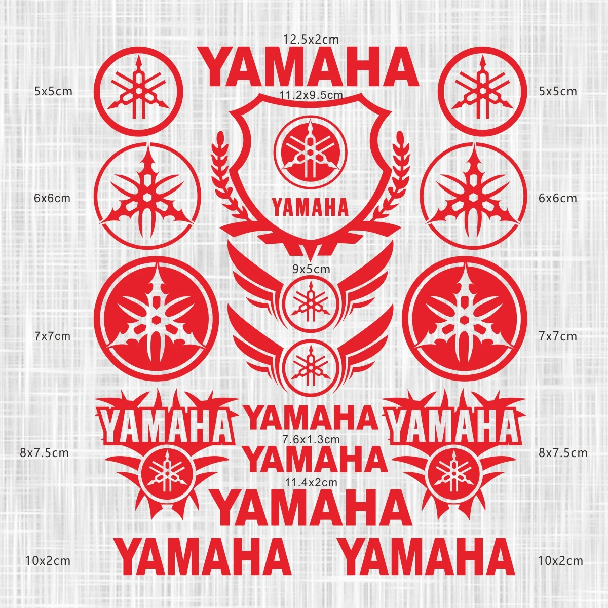 مجموعة ملصقات شعار الدراجة النارية من ياماها