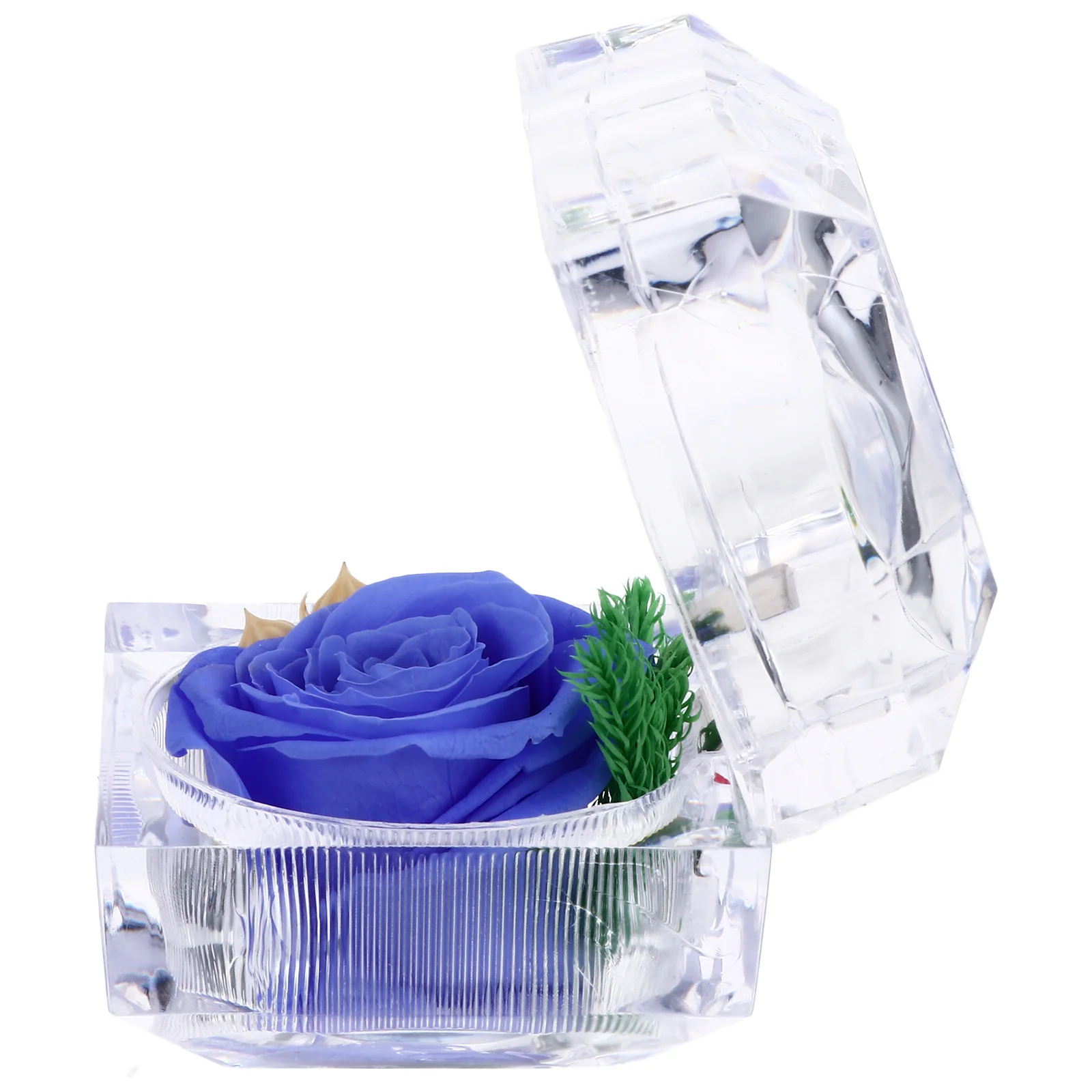 

1Pcs Preserved Flower Box Rose Bud Ring Box Chic Decorative Jewelry Case Romantic Storage Gift Jewel Case Rose