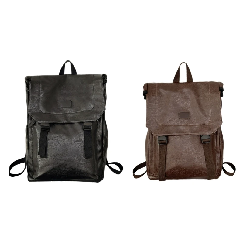 

Japanese Bookbag Fashion PU Leather Backpack Travel Laptop Bag Rucksack Casual Daypack School Bags for Student