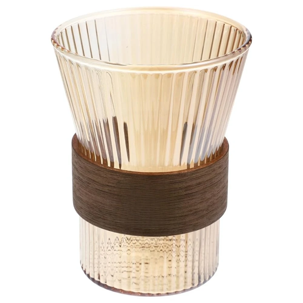 

Amber Glass Toothbrush Holder Cup for Bathroom - 10oz Mouthwash Cup Bathroom Tooth Brush cupholder Organizer for Brushes