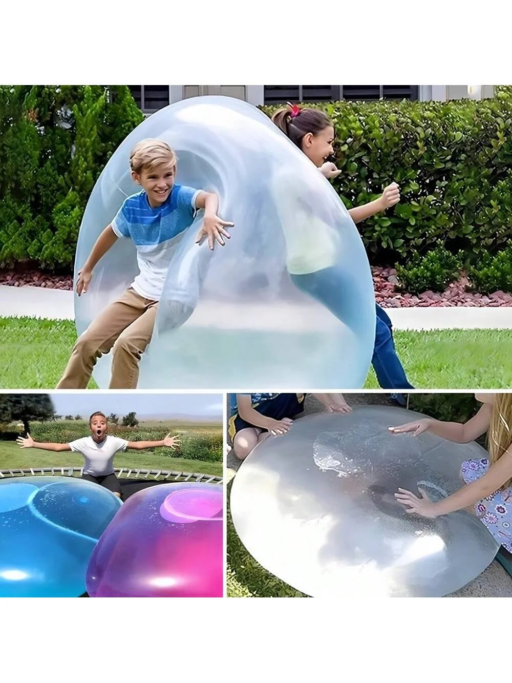 Bola inflada Bola de burbuja Bola de burbuja transparente llena de agua Bola inflada de TPR Bola de pat Bola de luz grande