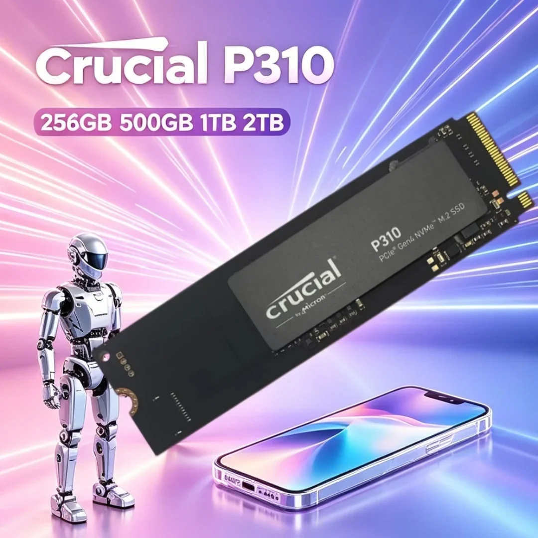 

Hot Crucial P310 Gaming SSD PCIe Gen4 Up To 7100MB/s 256GB 500GB 1TB 2TB For Desktop Computer M.2 NVMe 3D NAND