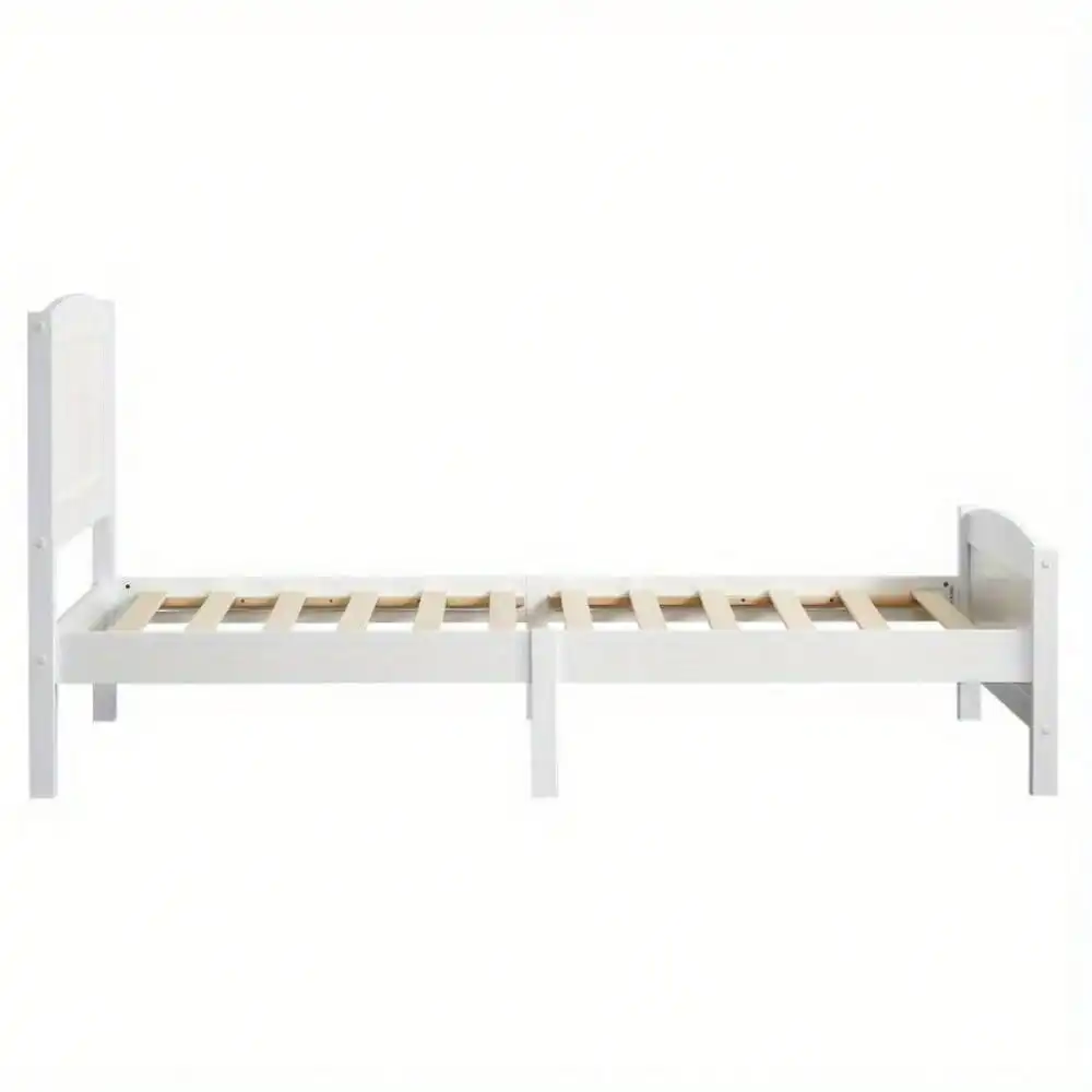 Twin Size Mattress Foundation Platform Bed Frame with Headboard Footboard