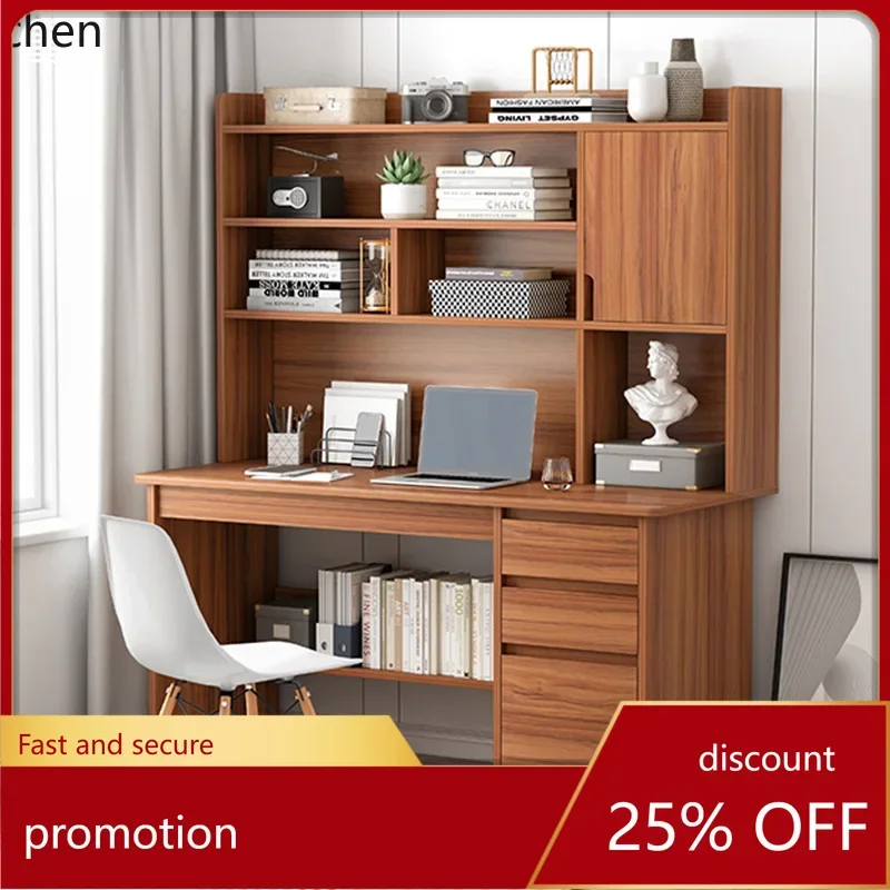 b7- Desk Simple Computer Desktop Student Study Home Writing Bookcase Combination Integrated Simple Bedroom Desk