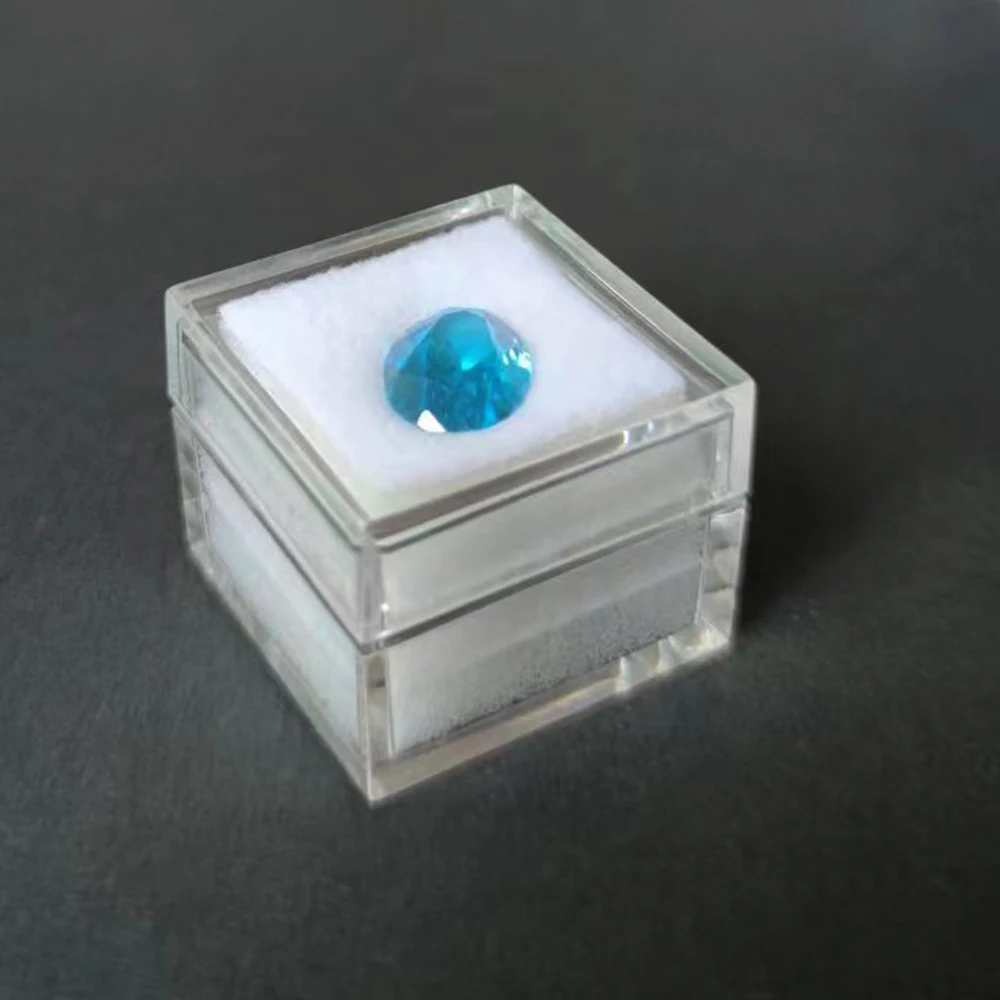 Small Square Gemstone Jewelry Storage Box Transparent Bead Plastic Box Cosmetic Drug Packaging Box Diamond Display Container 1Pc