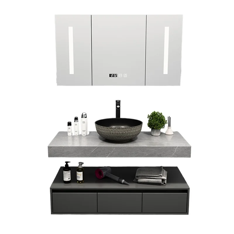 Modern Minimalist Bathroom Cabinet Washbasin Intelligent Mirror Bathroom Cabinet Wall Shelf Gabinete Hotel Furniture