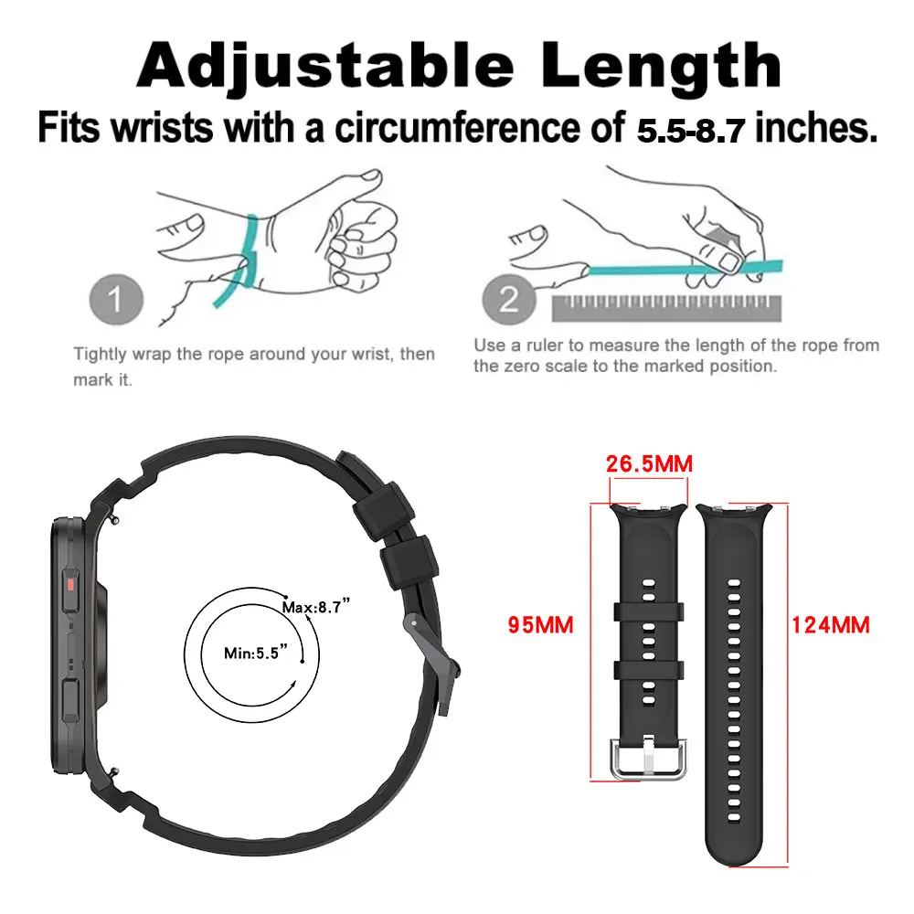 Official WatchBand Silicone Strap For Honor Watch GS5/Watch Fit Band Replacement Watch Band SmartBand For Watch GS5/Watch Fit