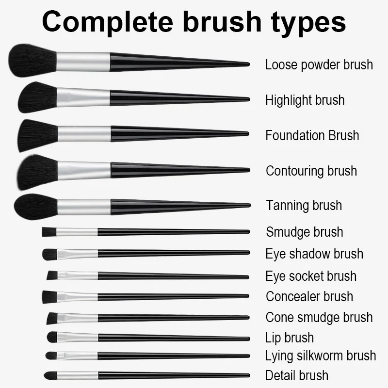 14-29 pièces ensemble de pinceaux de maquillage professionnel doux moelleux taches correcteur brosse femmes yeux cosmétique mélange détail maquillage trousse à outils