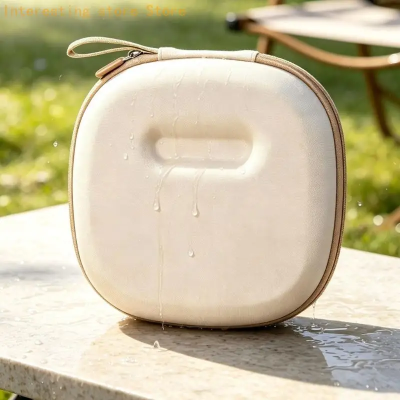Zippered Headphone Carrying Case with Molded Shell, Interior Divider, Accessory Pocket, and Dedicated Handhold for WH-CH520