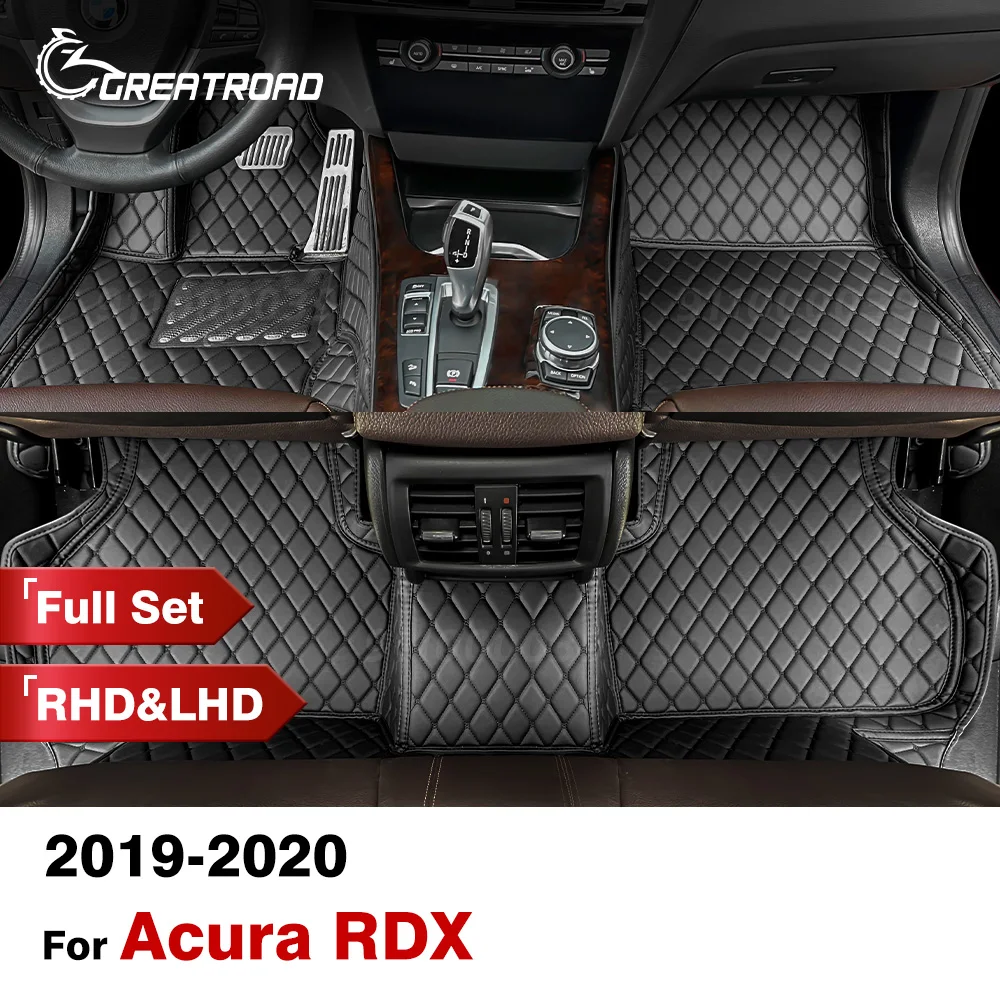 

Car Floor Mats For Acura RDX 2019 2020 Custom Auto Foot Pads Automobile Carpet Cover Interior Accessories