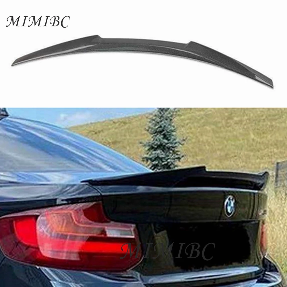 

ДЛЯ BMW 2 серии F22 F87 M2 Coupe 2014 2015 2016 2017 2018-2021 M4 Стиль задний спойлер багажника Wing Lip из настоящего углеродного волокна