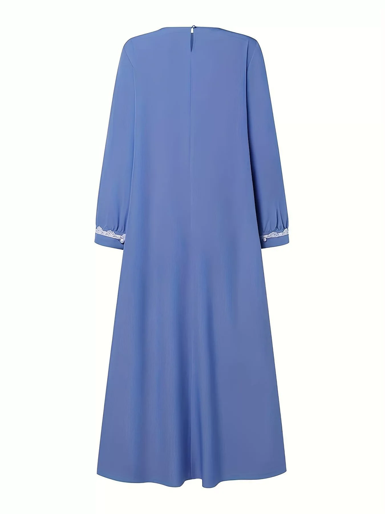 

Рамадан, исламское, Юго-Восточная Азия, средневековое мусульманское женское однотонное кружевное платье с длинными рукавами, модный женский халат с круглым вырезом