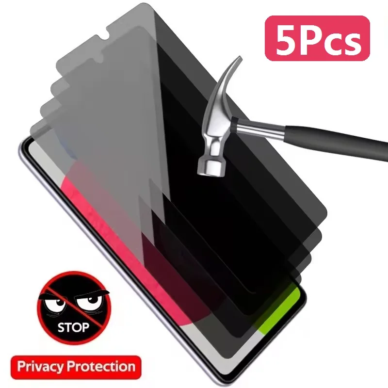 

5Pcs Privacy Screen Protector For Samsung Galaxy A53 A13 A52S A52 A32 A12 A55 A51 A72 A22 A33 A73 A21S A54 Anti-Spy Glass