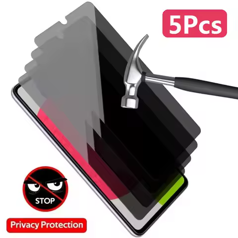 5Pcs Privacy Screen Protector For Samsung Galaxy A53 A13 A52S A52 A32 A12 A55 A51 A72 A22 A33 A73 A21S A54 Anti-Spy Glass